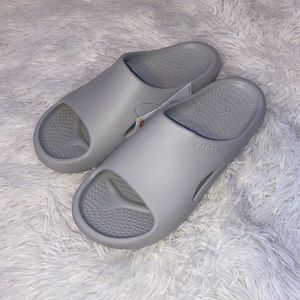 Grey Crocs Mellow Slides With Tags